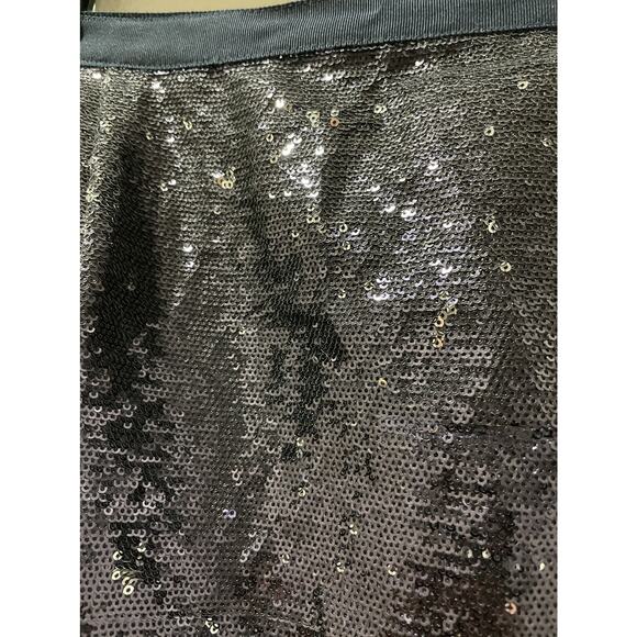 J. Crew Navy and Silver Sequin Skirt Size 2 - Picture 2 of 7